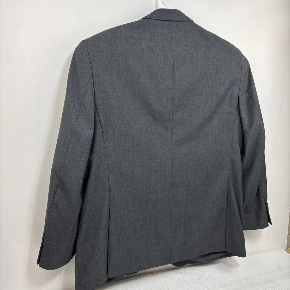 Pronto Uomo Men's Grey Blazer Suit Jacket Size 48L Two Button‎ EUC